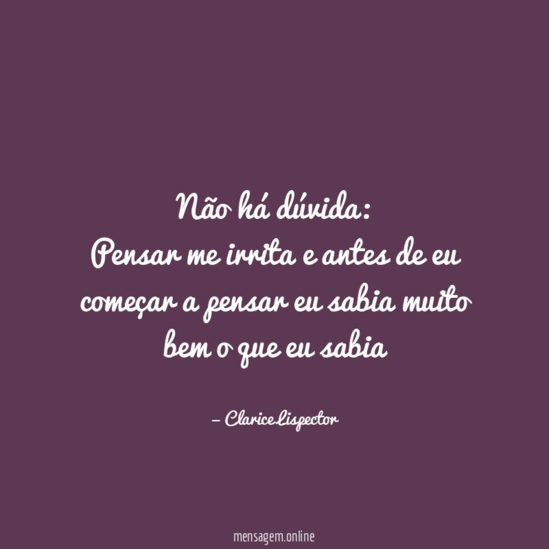 Não há dúvida