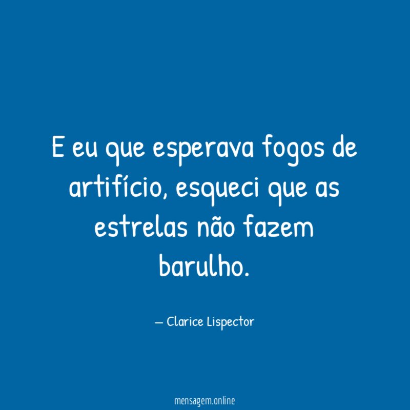E eu que esperava fogos de artifício