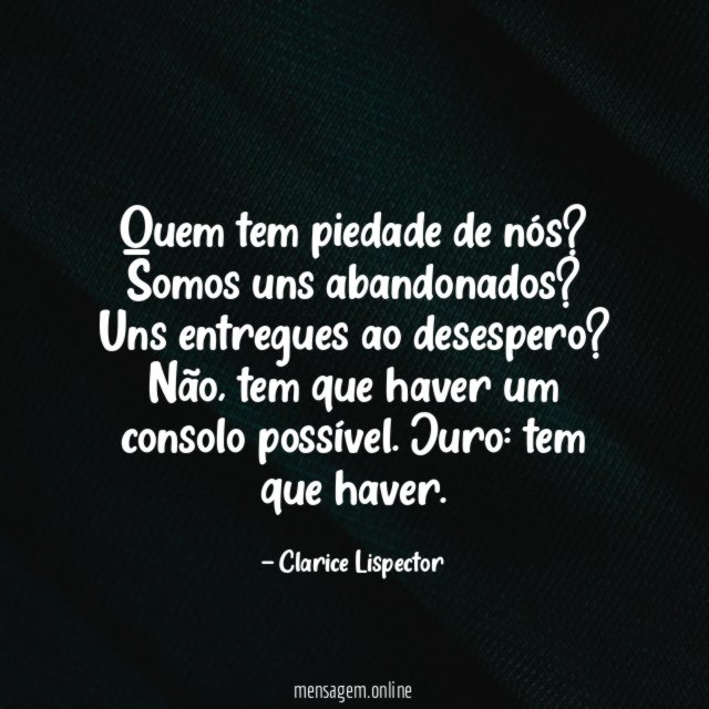 Quem tem piedade de nós