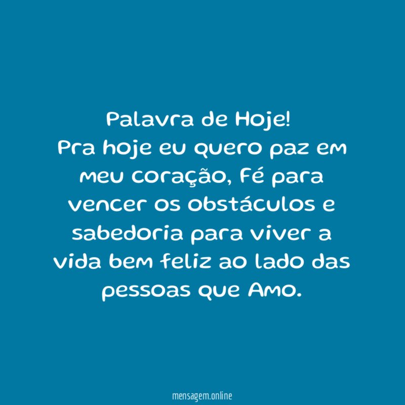 Palavra de Hoje