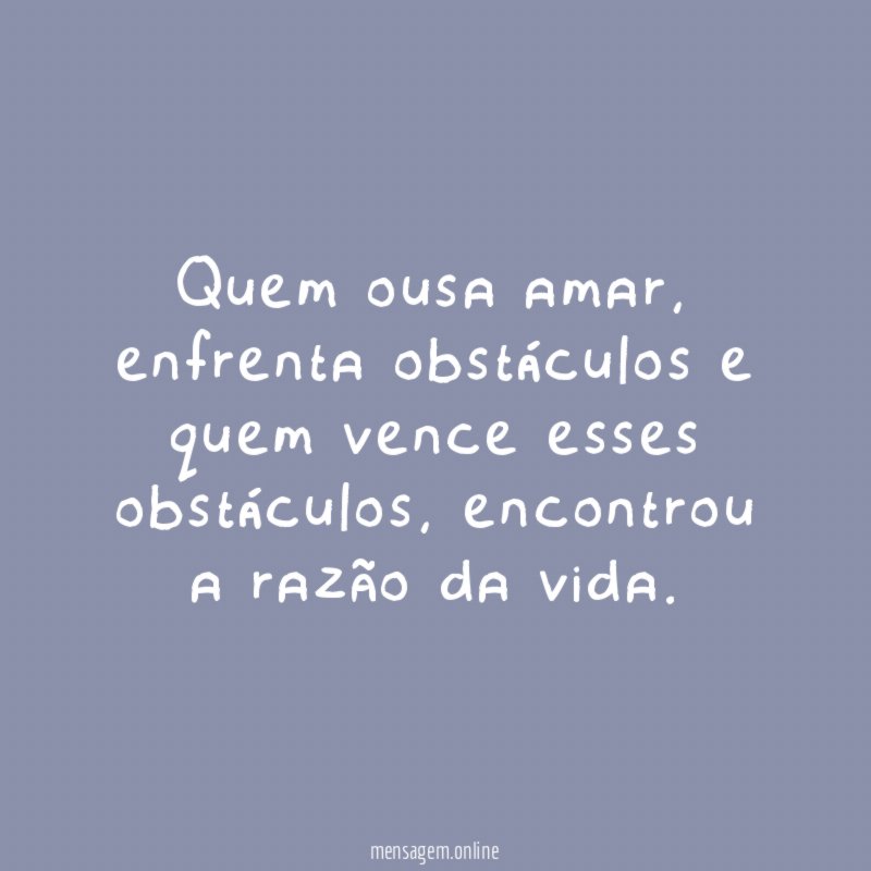 Quem ousa amar