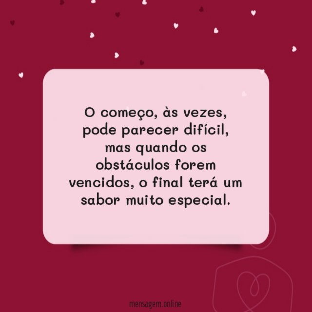 O começo