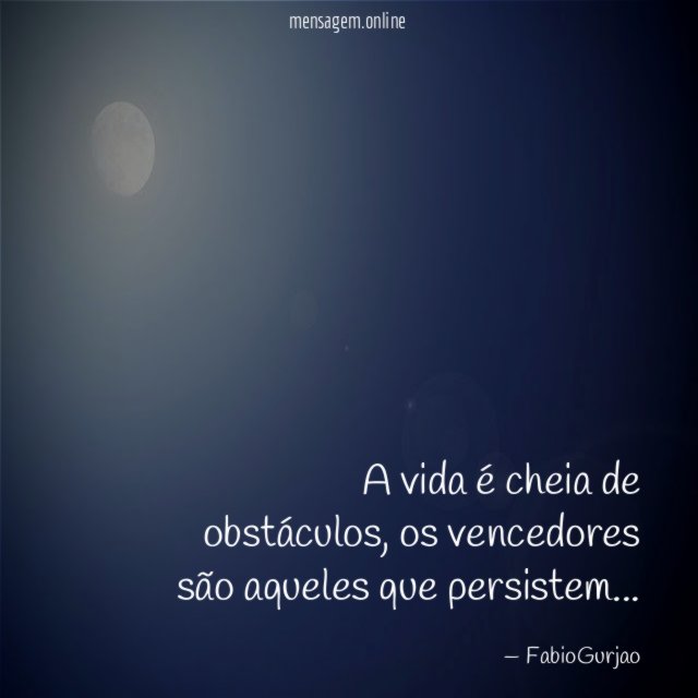 A vida é cheia de obstáculos