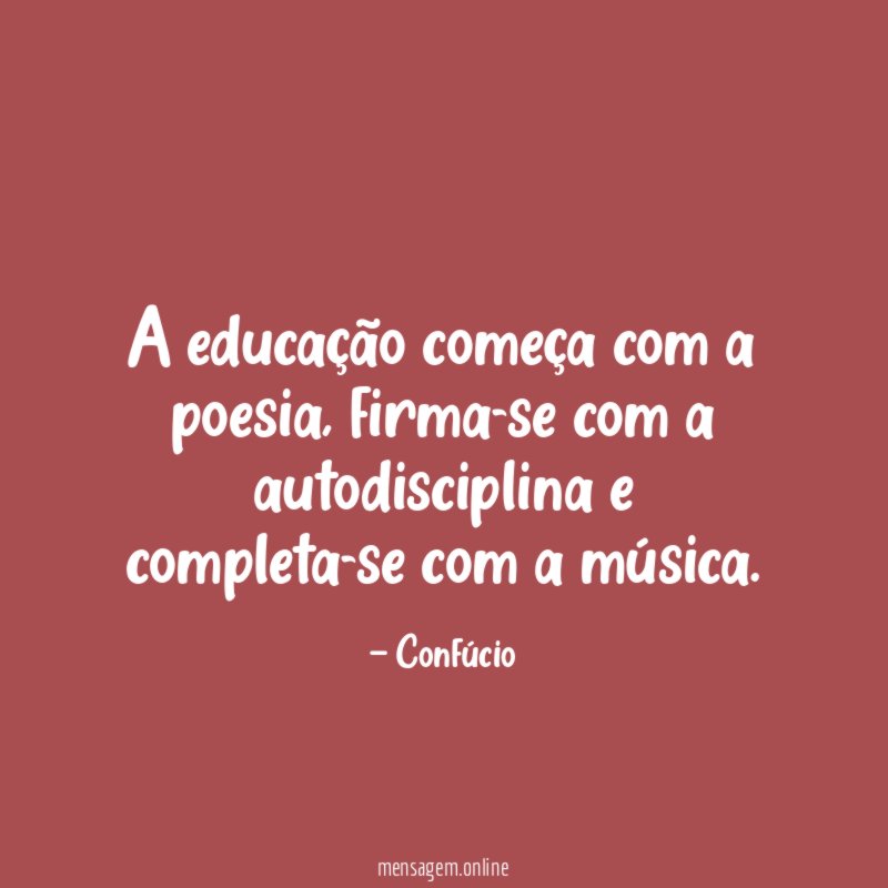 A educação começa com a poesia