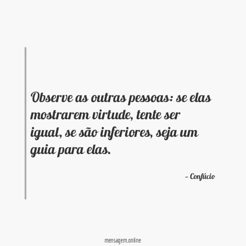 Observe as outras pessoas