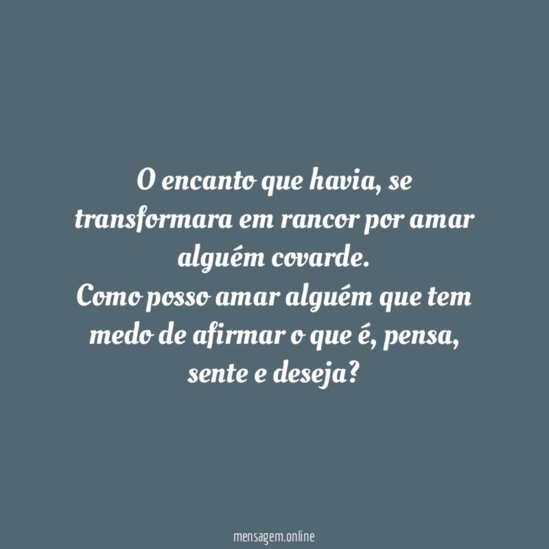 O encanto que havia