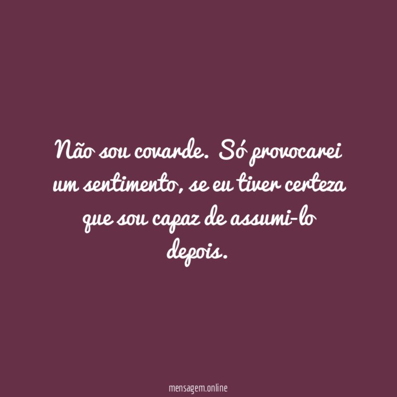 Não sou covarde