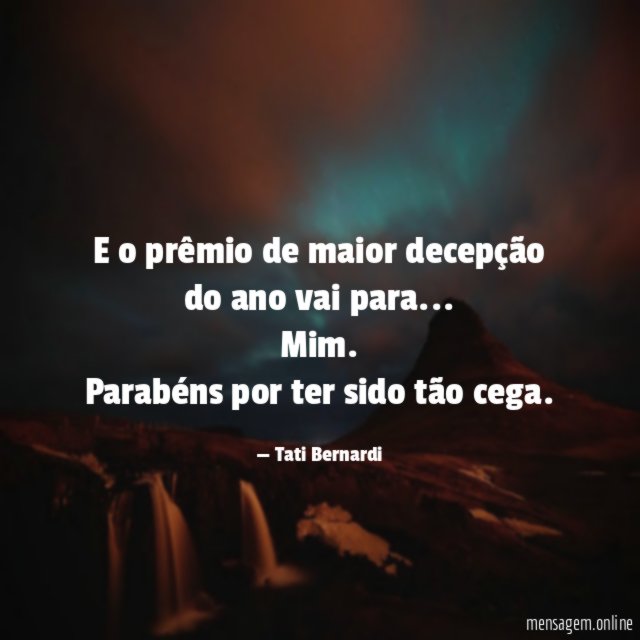 E o prêmio de maior decepção do ano vai para