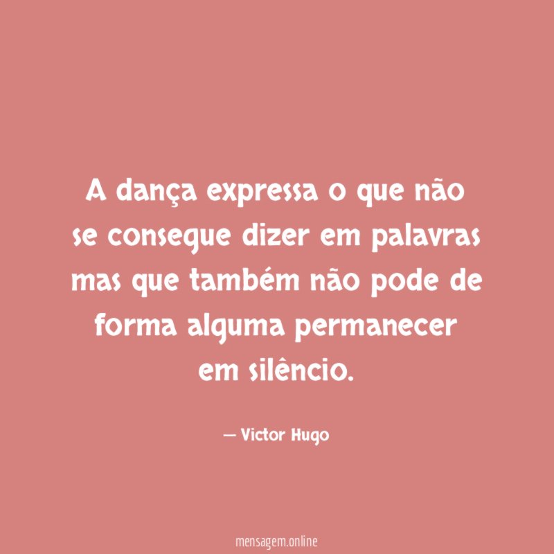 A dança expressa o que não se consegue