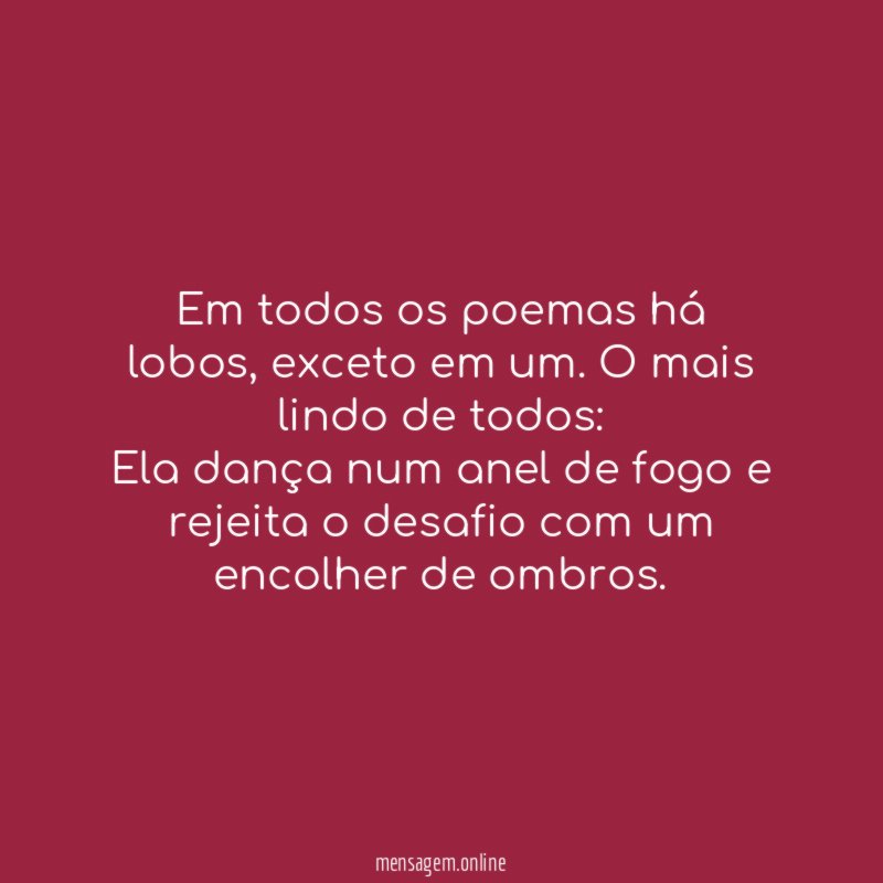 Em todos os poemas há lobos