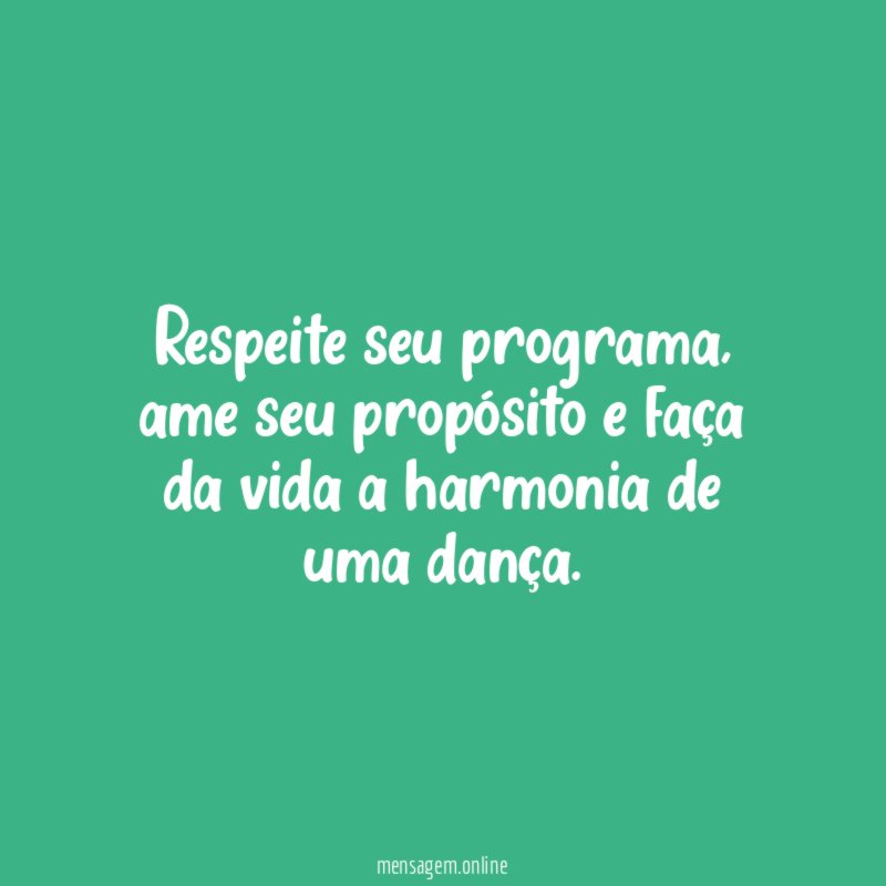 Respeite seu programa