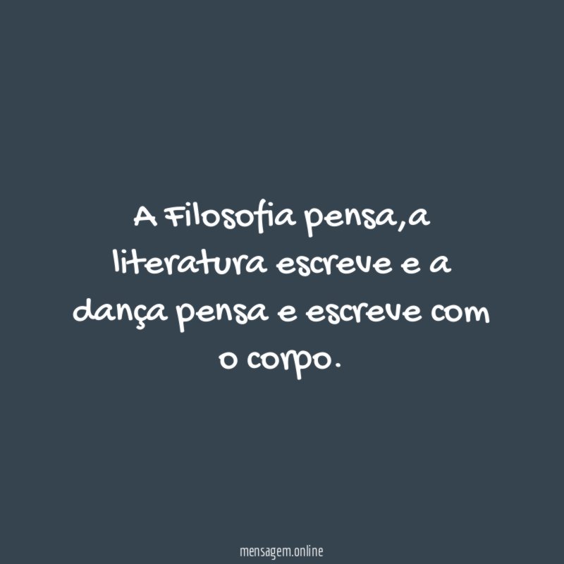 A Filosofia pensa