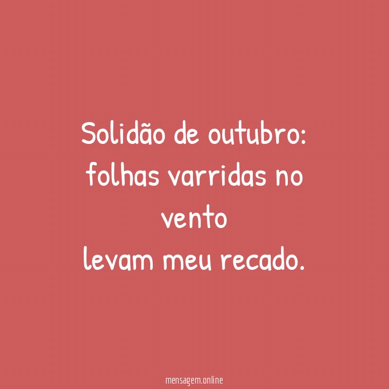 Solidão de outubro