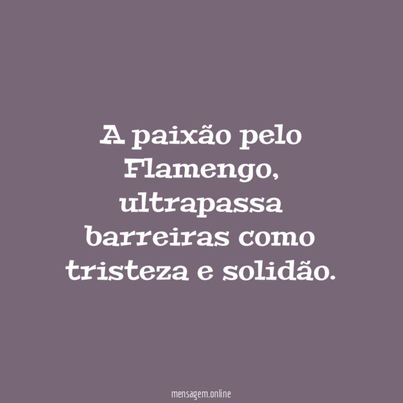 A paixão pelo Flamengo