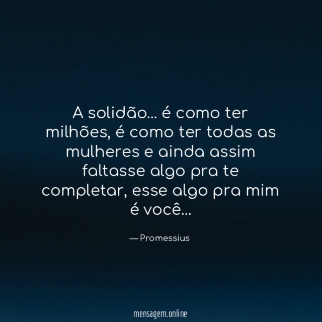 A solidão