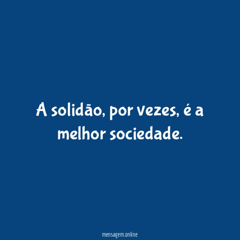 A solidão