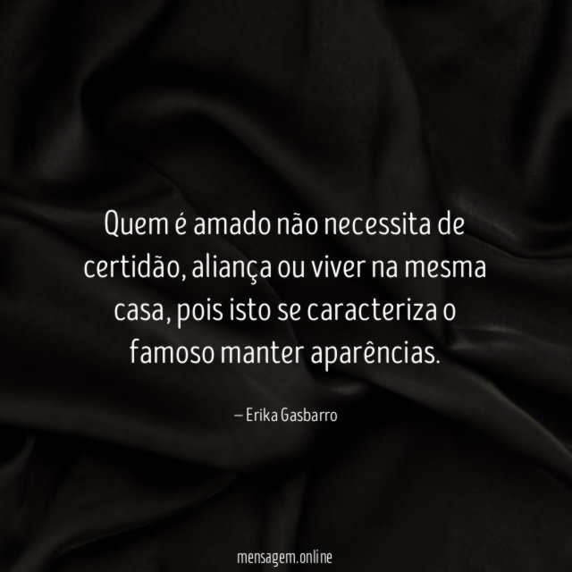 Quem é amado não necessita de certidão