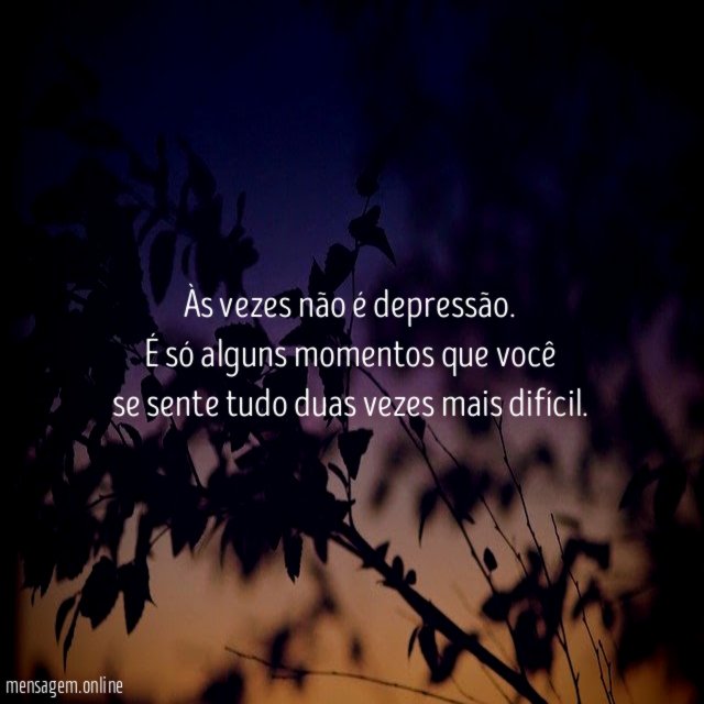 Às vezes não é depressão