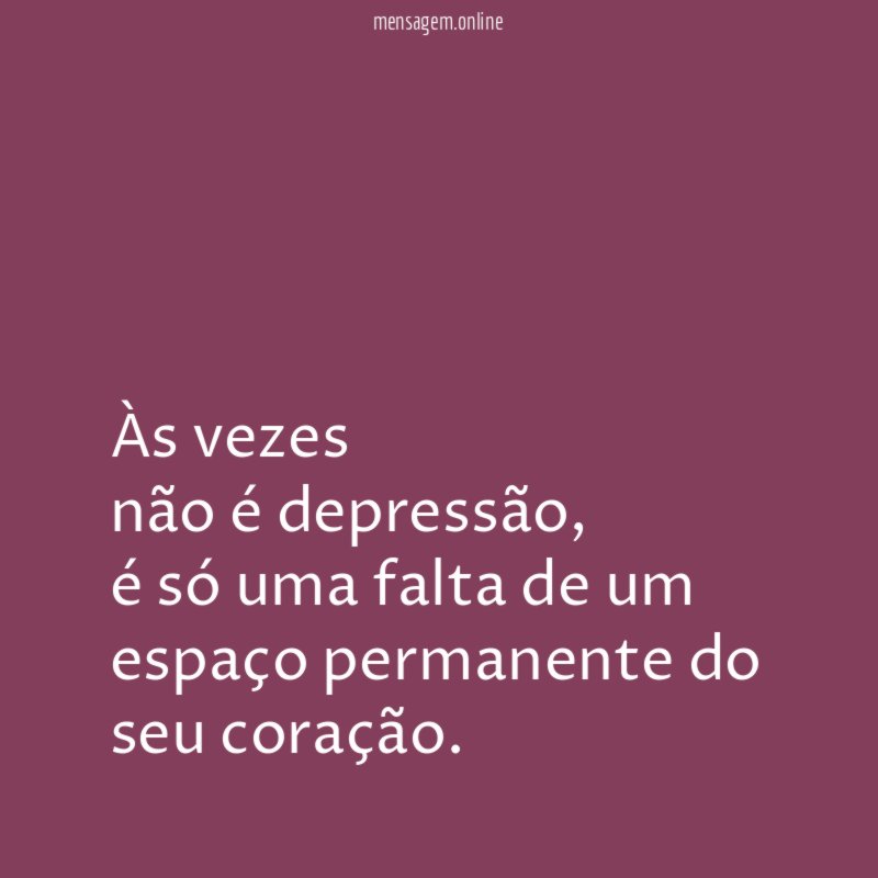Às vezes não é depressão