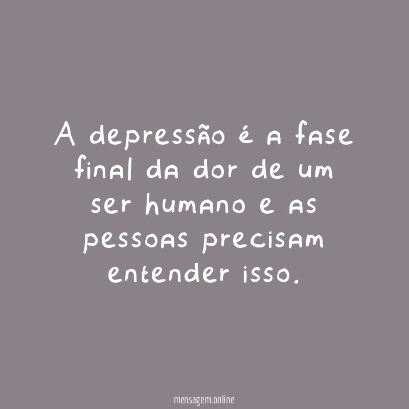 A depressão é a fase final da dor