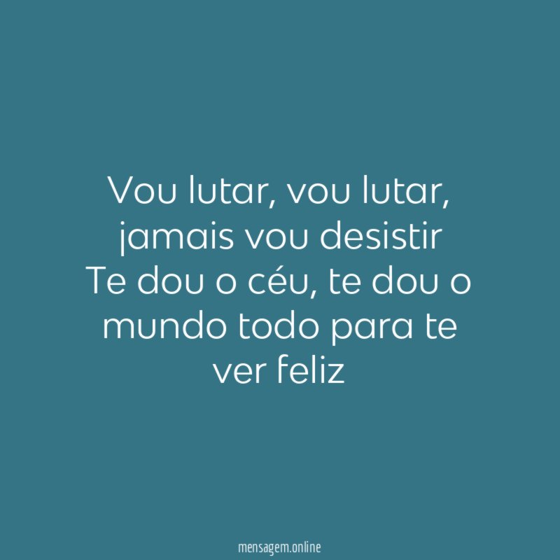 Vou lutar