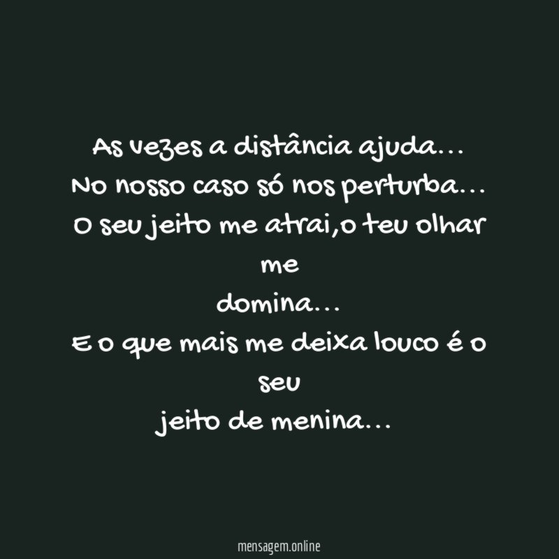 As vezes a distância ajuda