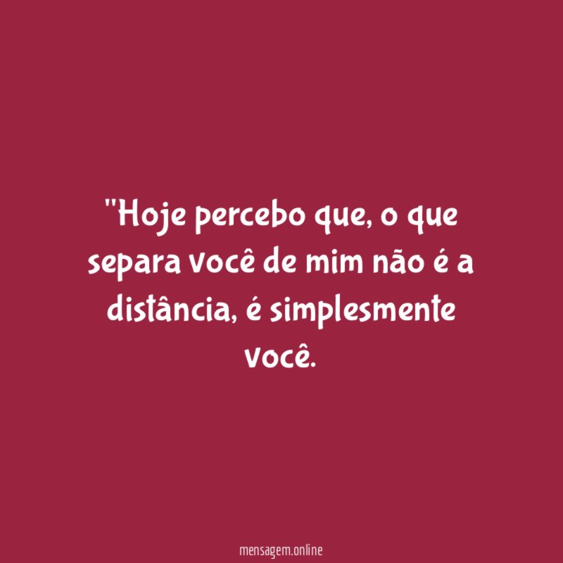 'Hoje percebo que