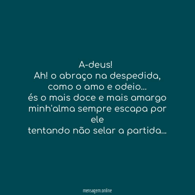 A-deus!