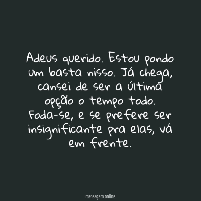 Adeus querido