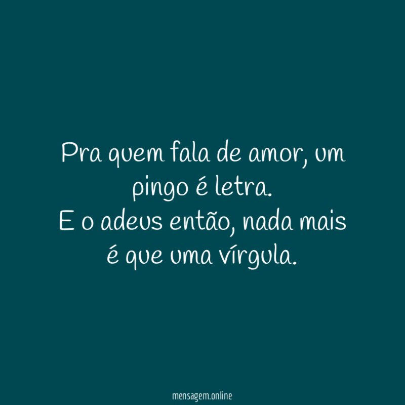 Pra quem fala de amor