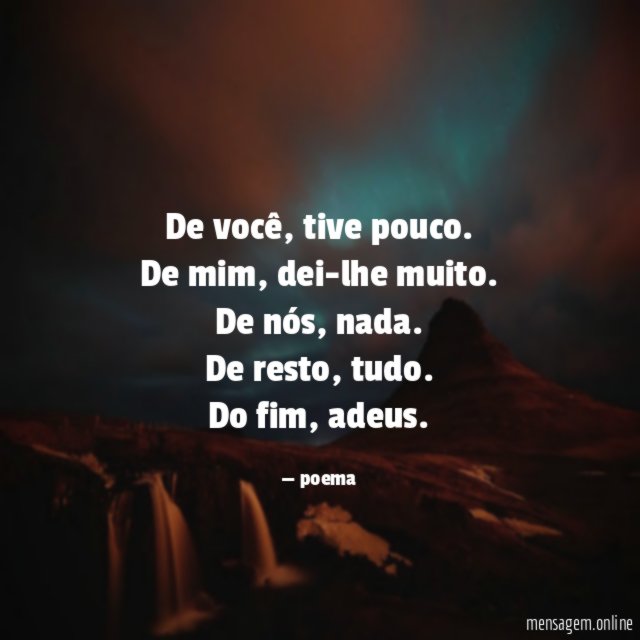 De você