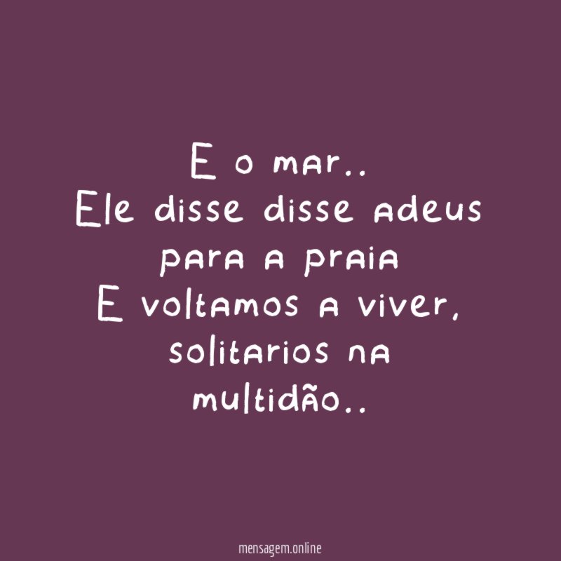 E o mar
