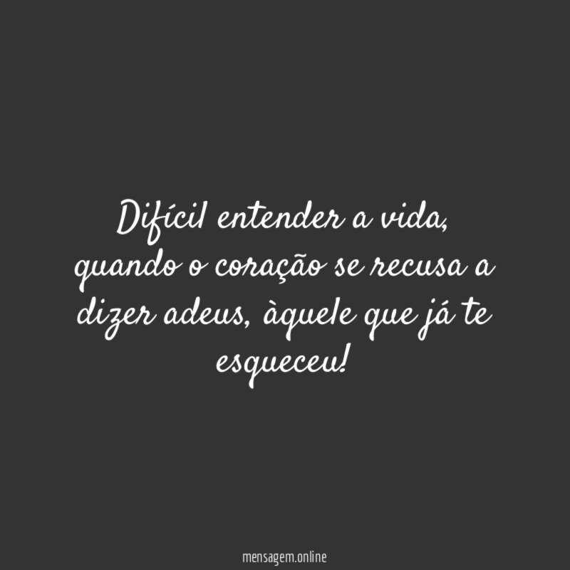 Difícil entender a vida