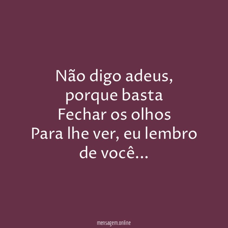 Não digo adeus