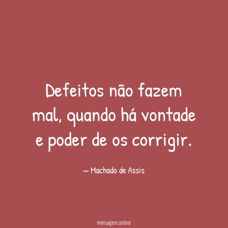 Defeitos não fazem mal