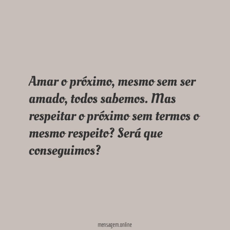 Amar o próximo