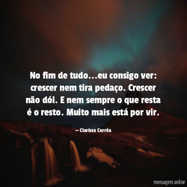 No fim de tudo