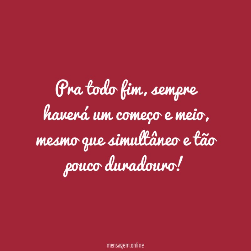 Pra todo fim
