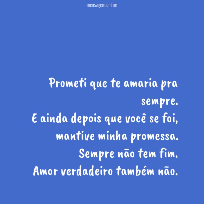 Prometi que te amaria pra sempre