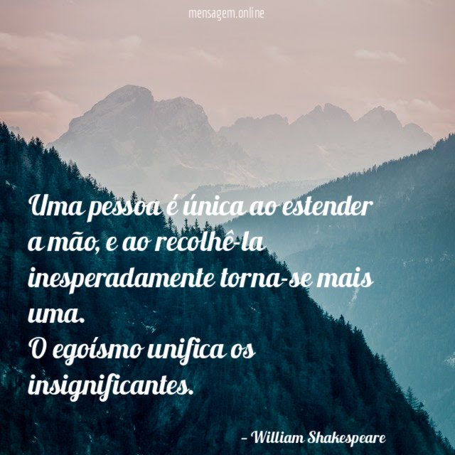 Uma pessoa é única ao estender a mão