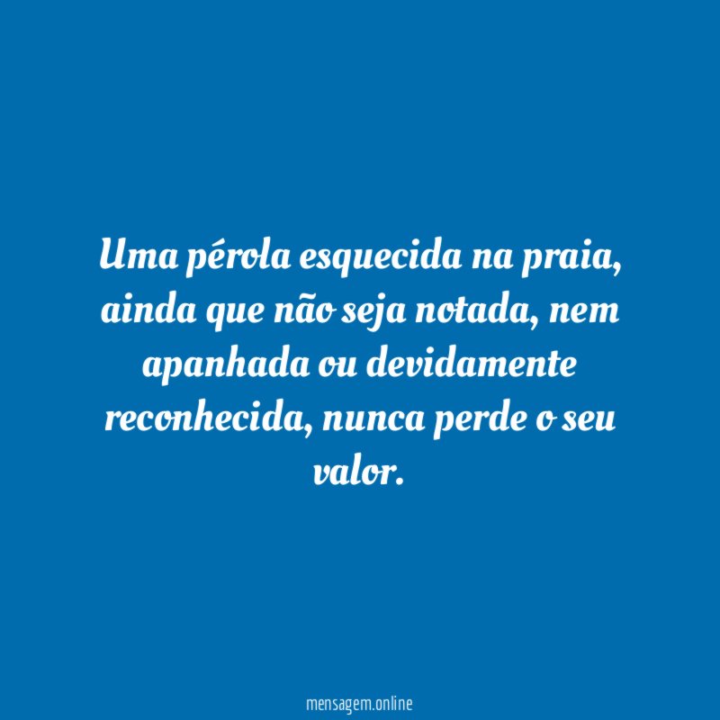 Uma pérola esquecida na praia