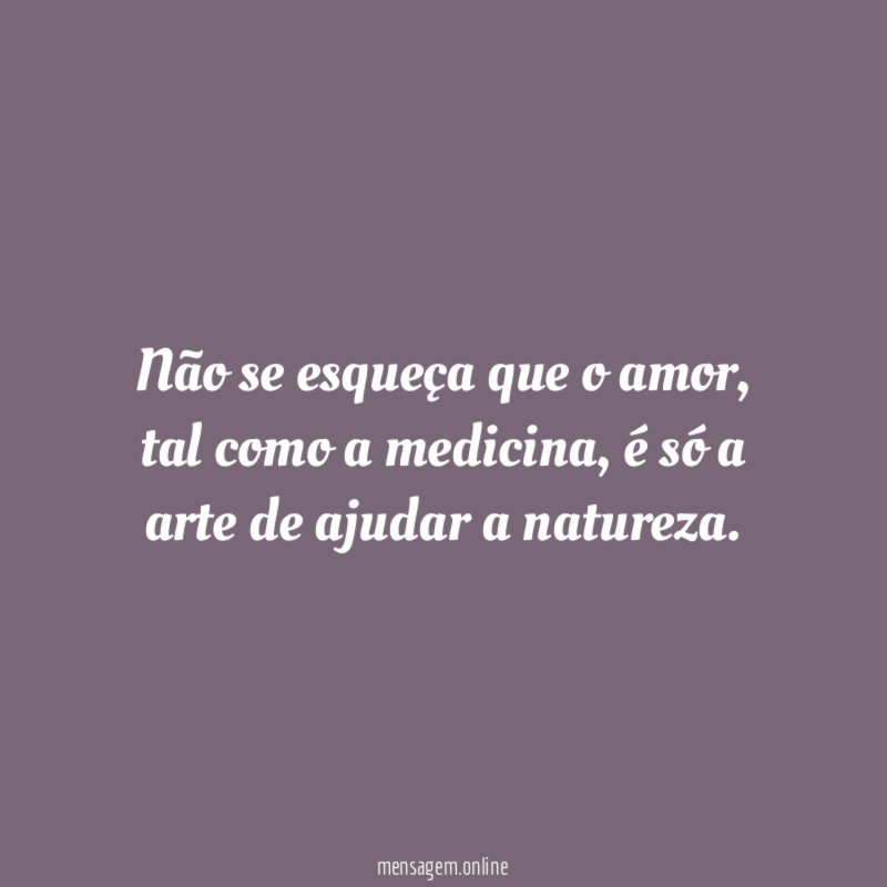 Não se esqueça que o amor