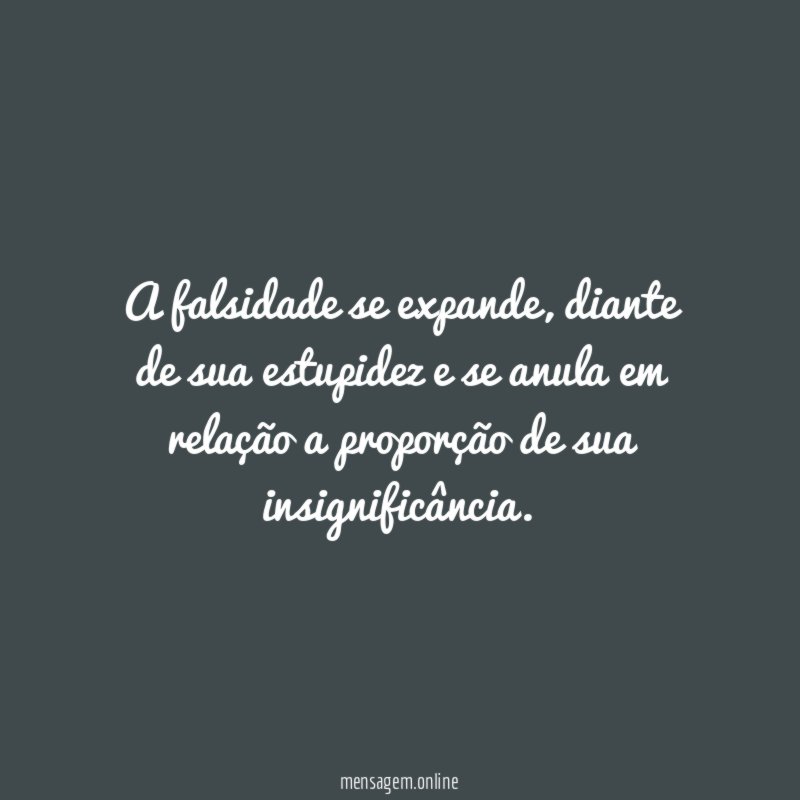 A falsidade se expande