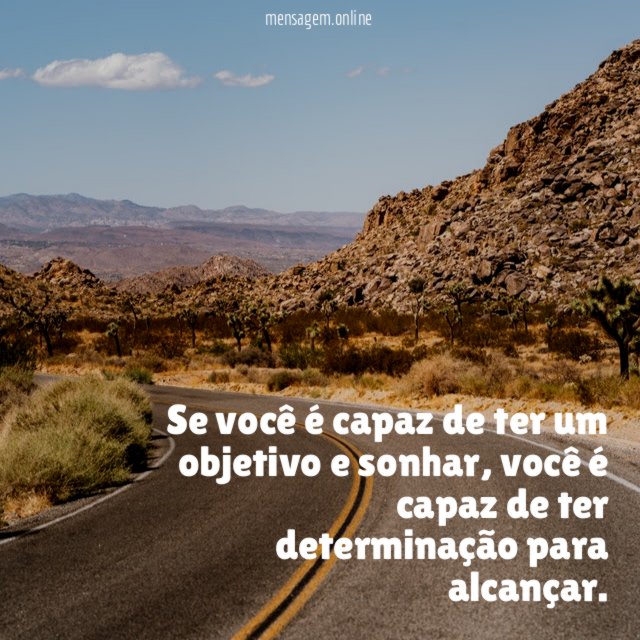 Se você é capaz de ter um objetivo e sonhar