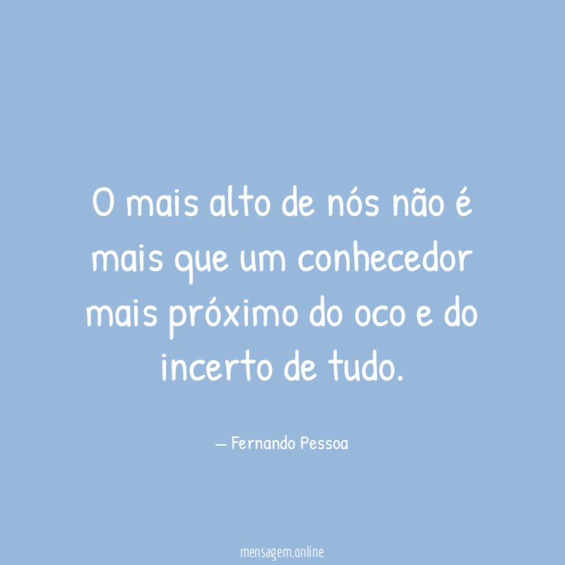 O mais alto de nós não é mais