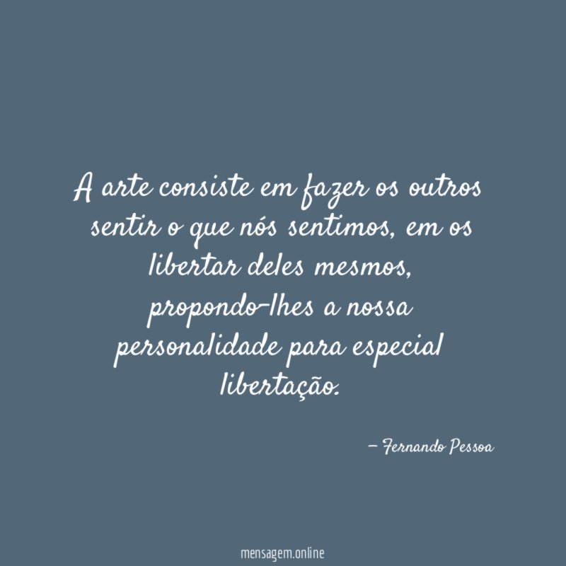 A arte consiste em fazer os outros sentir