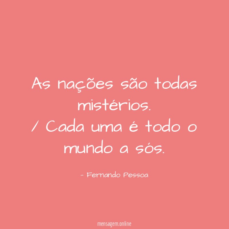 As nações são todas mistérios