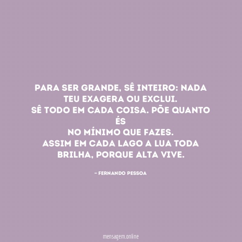 Para ser grande