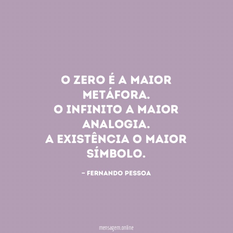 O zero é a maior metáfora