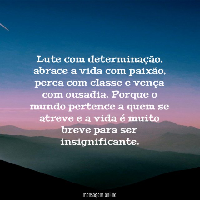 Lute com determinação